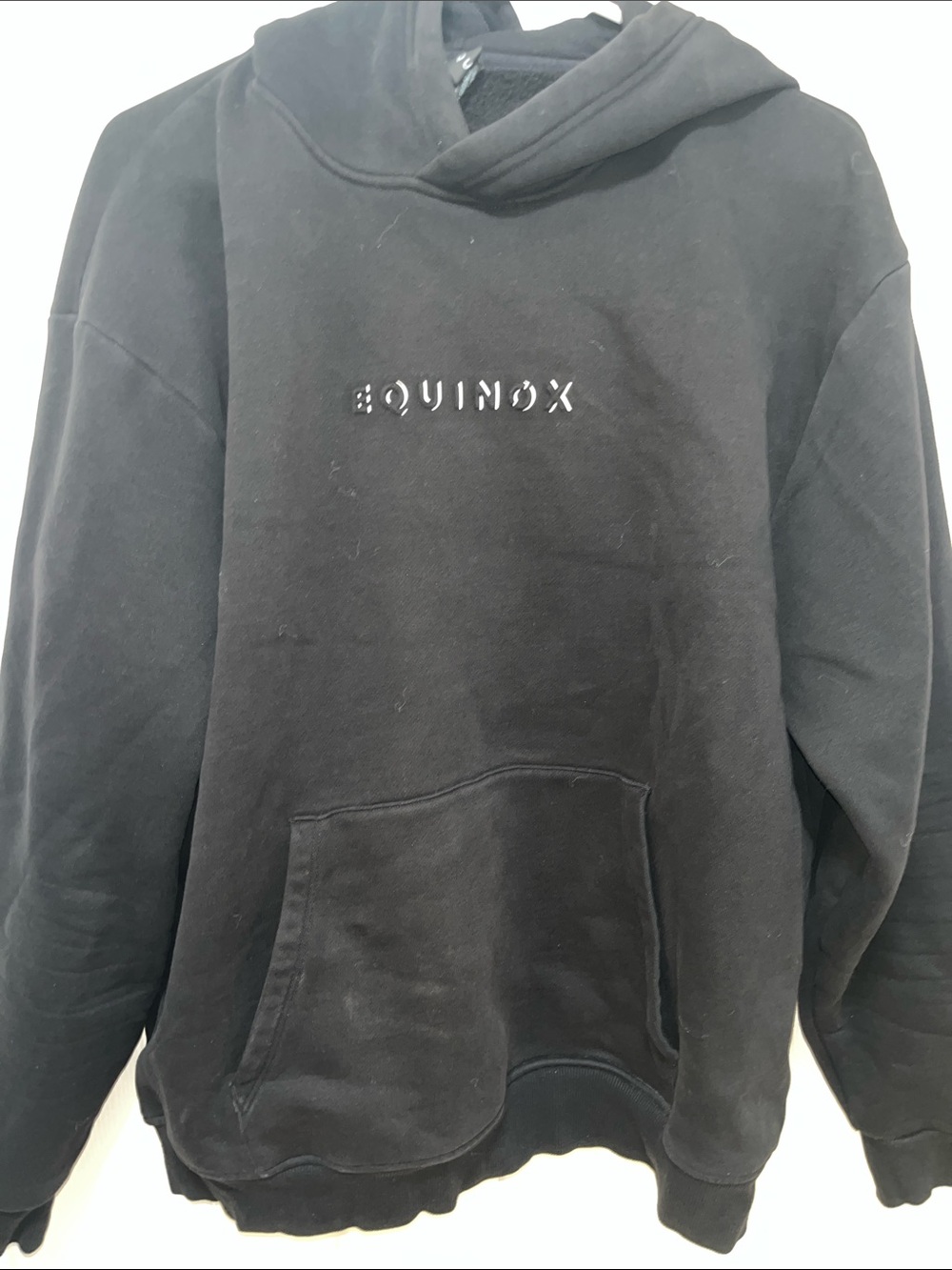 Equinox Black Pullover Hoodie with Subtle Logo